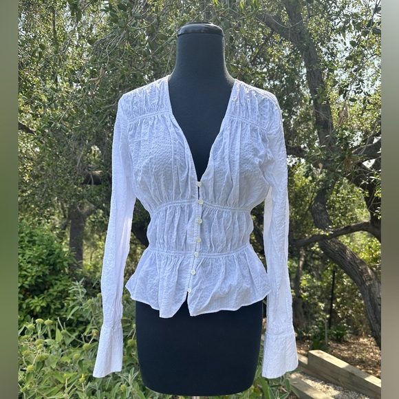 FRAME blouse with peplum hem - size XS - Picture 1 of 4